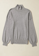 Load image into Gallery viewer, Mock Neck Dropped Shoulder Sweater