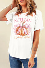 Load image into Gallery viewer, Pumpkin Graphic Round Neck Short Sleeve T-Shirt