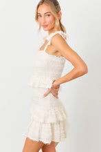 Load image into Gallery viewer, Smocked Ruffle Mini Dress: SKY BLUE / L