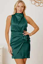 Load image into Gallery viewer, Tied Sleeveless Mini Wrap Dress