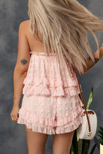 Load image into Gallery viewer, Swiss Dot Ruffled Strapless Romper
