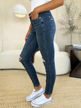 Load image into Gallery viewer, Judy Blue Full Size Mid Waist Distressed Slim Jeans