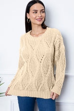 Load image into Gallery viewer, Round Neck Dropped Shoulder Sweater