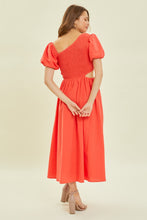 Load image into Gallery viewer, HEYSON Smocked Cutout Midi Dress