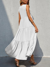 Load image into Gallery viewer, Tiered V-Neck Sleeve Dress