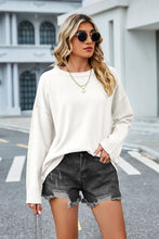 Load image into Gallery viewer, Round Neck Dropped Shoulder Sweater