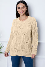 Load image into Gallery viewer, Round Neck Dropped Shoulder Sweater