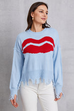 Load image into Gallery viewer, Lip Fringe Round Neck Sweater