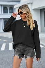 Load image into Gallery viewer, Round Neck Dropped Shoulder Sweater