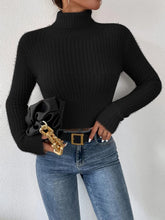 Load image into Gallery viewer, Ribbed Turtleneck Long Sleeve Sweater