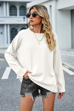 Load image into Gallery viewer, Round Neck Dropped Shoulder Sweater