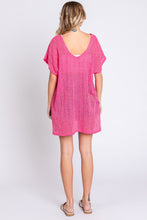 Load image into Gallery viewer, GeeGee Short Sleeve Side Slit Knit Cover Up Dress