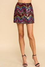 Load image into Gallery viewer, CS3708-Multi Color Sequin Skirt: Pink / M