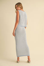 Load image into Gallery viewer, SWEATER SLEEVELESS TOP AND MAXI PENCIL SKIRT SET
