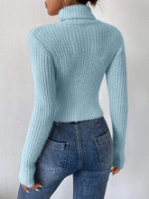 Load image into Gallery viewer, Ribbed Turtleneck Long Sleeve Sweater