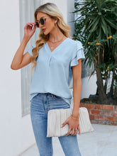 Load image into Gallery viewer, V-Neck Flounce Sleeve Blouse