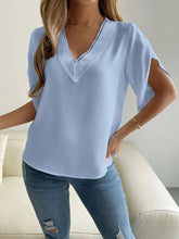 Load image into Gallery viewer, V-Neck Short Sleeve Blouse