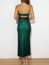 Load image into Gallery viewer, Sequin Cutout Tube Dress