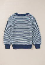 Load image into Gallery viewer, Striped Boat Neck Long Sleeve Sweater