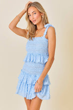 Load image into Gallery viewer, Smocked Ruffle Mini Dress: WHITE / M