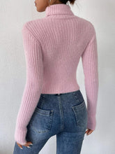 Load image into Gallery viewer, Ribbed Turtleneck Long Sleeve Sweater