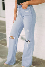 Load image into Gallery viewer, Distressed High Waist Jeans