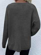 Load image into Gallery viewer, Notched Long Sleeve Sweater