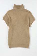 Load image into Gallery viewer, Solid Color Turtleneck Short Sleeve Sweater