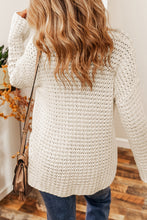 Load image into Gallery viewer, Openwork Round Neck Long Sleeve Sweater