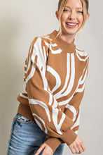 Load image into Gallery viewer, Mock Neck Printed Sweater