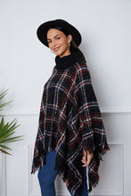 Load image into Gallery viewer, Turtleneck Plaid Raw Hem Sweater