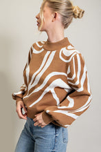 Load image into Gallery viewer, Mock Neck Printed Sweater