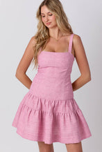 Load image into Gallery viewer, Tweed Tiered Sleeveless Mini Dress