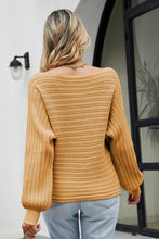 Load image into Gallery viewer, Boat Neck Batwing Sleeve Sweater