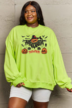 Load image into Gallery viewer, Simply Love Full Size HAPPY HALLOWEEN TRICK OR TREAT Graphic Sweatshirt