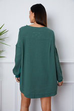 Load image into Gallery viewer, Half Button Up Round Neck Blouse