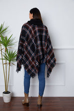 Load image into Gallery viewer, Turtleneck Plaid Raw Hem Sweater