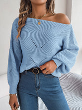 Load image into Gallery viewer, Openwork Long Sleeve Sweater