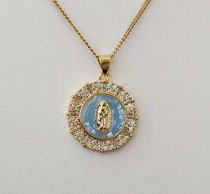 Gold Virgin Mary Neclace
