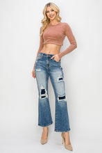 Load image into Gallery viewer, Risen Full Size High Rise Distressed Ankle Flare Jeans