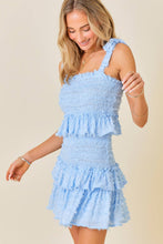 Load image into Gallery viewer, Smocked Ruffle Mini Dress: WHITE / M