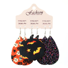 Load image into Gallery viewer, Teardrop Shape Halloween Theme Dangle Earrings