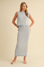 Load image into Gallery viewer, SWEATER SLEEVELESS TOP AND MAXI PENCIL SKIRT SET