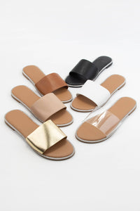 TAKA JEWELED EDGE SLIDE: CLEAR / 7