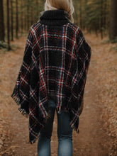 Load image into Gallery viewer, Turtleneck Plaid Raw Hem Sweater