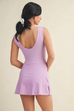 Load image into Gallery viewer, Gingham Print Sleeveless Wrap Tie Front Dress