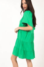 Load image into Gallery viewer, VERY J Texture V-Neck Ruffled Tiered Dress