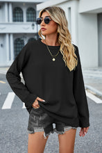 Load image into Gallery viewer, Round Neck Dropped Shoulder Sweater