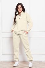 Load image into Gallery viewer, Half Zip Long Sleeve Sweatshirt and Pants Set