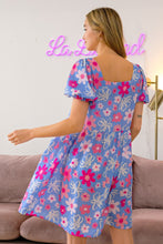 Load image into Gallery viewer, BiBi Floral Puff Sleeve Mini Dress